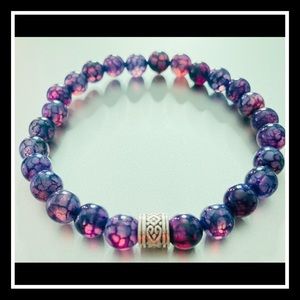 Purple Fury Handmade Beaded Bracelelt Design